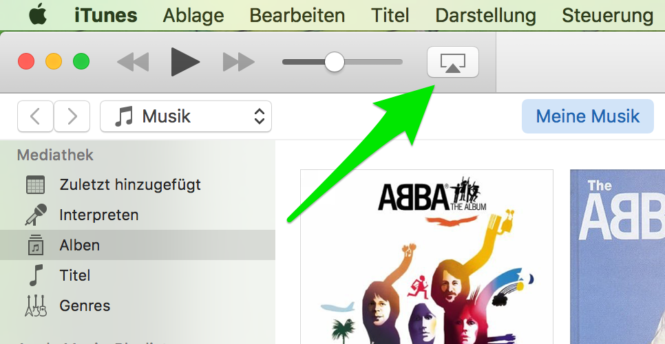 iTunes AirPlay icon