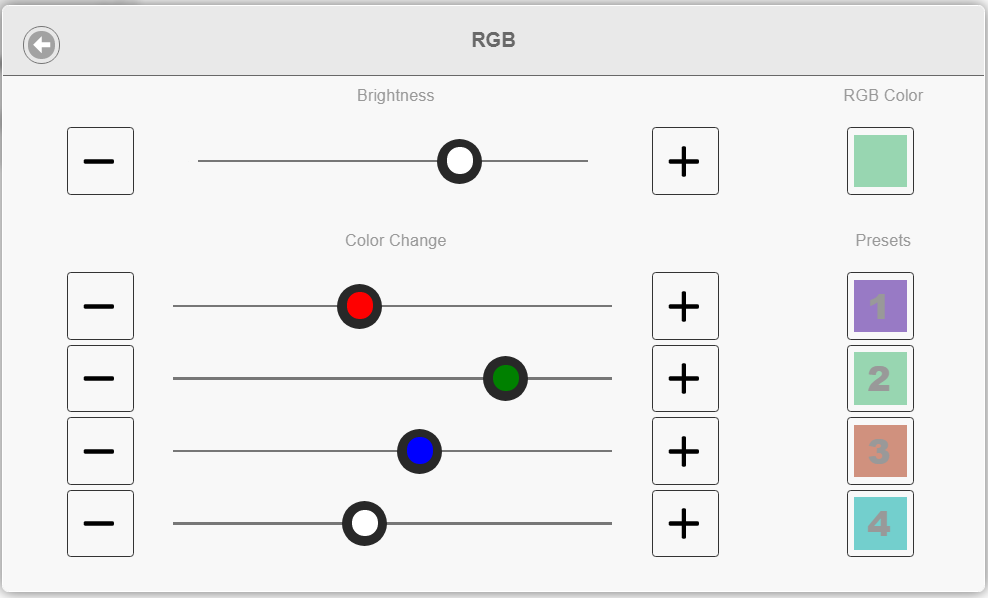 RGBW control