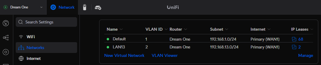 Unify VLANs example